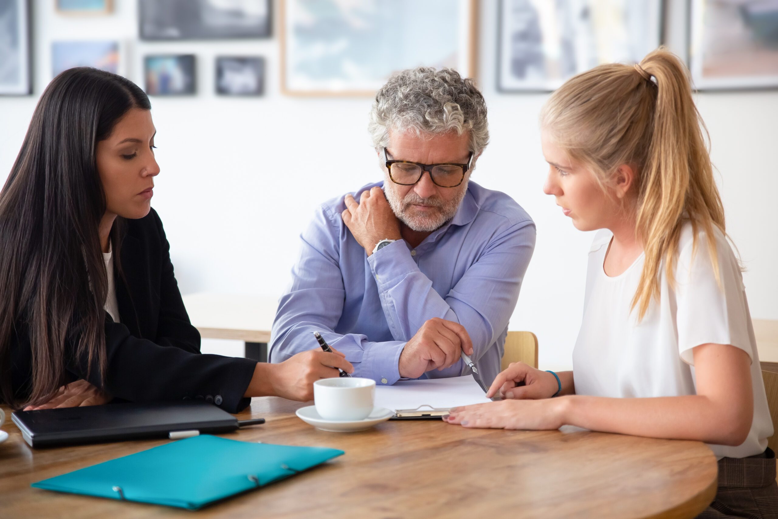 Family legal advisor explaining document details