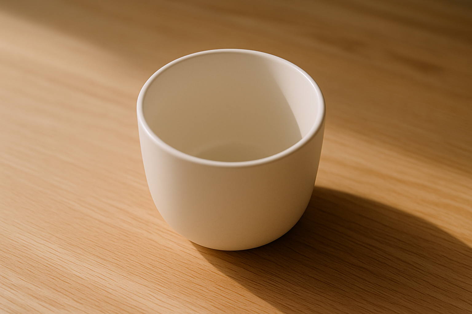 Une tasse vide au centre de l'image C'est le vide qui rend la tasse utile